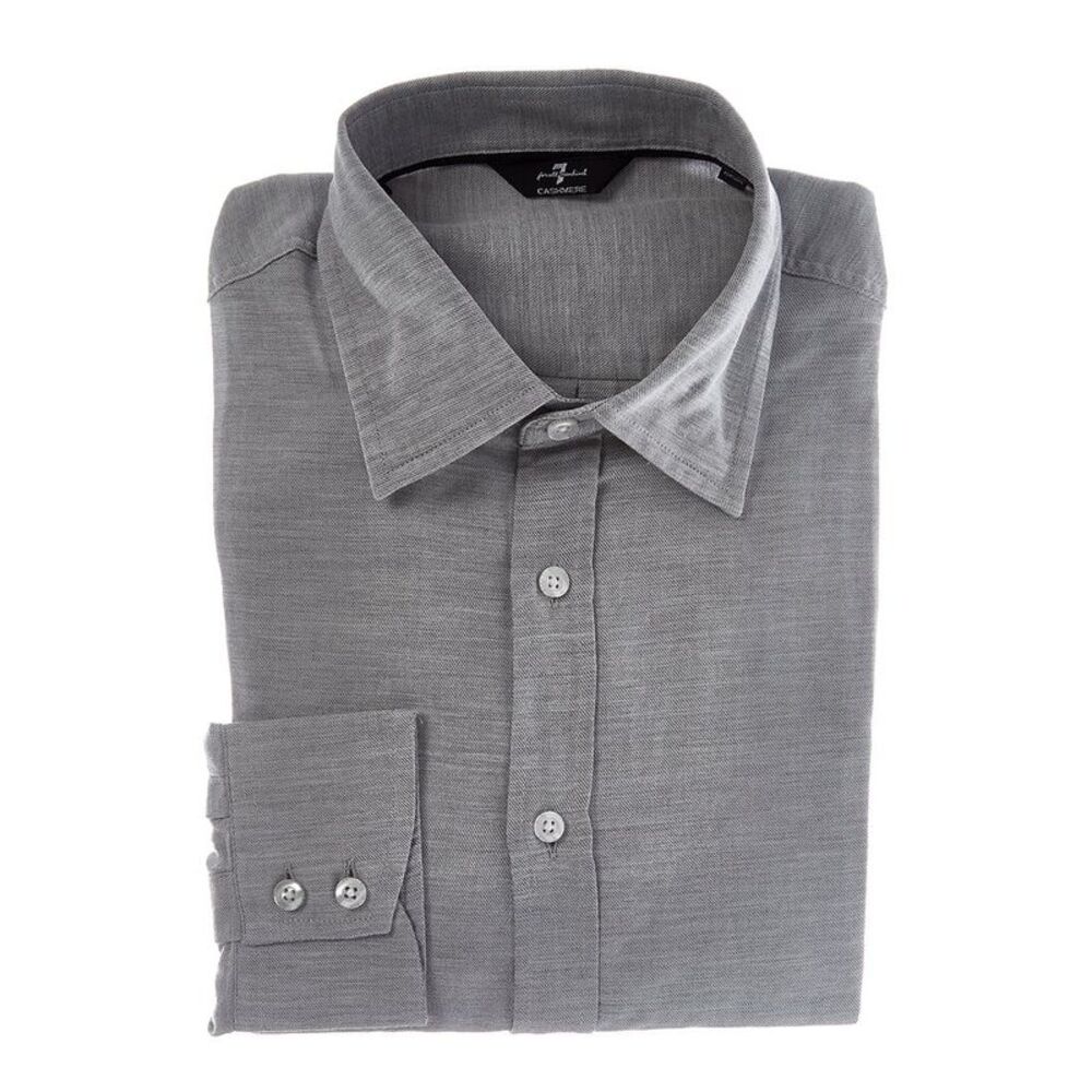 7 For All Mankind Mens  Button-Up Cashmere-Blend Shirt
